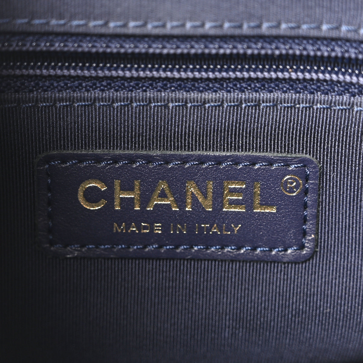 Chanel Grained Calfskin Lambskin Quilted Large Bowling Bag Blue 6 of 10