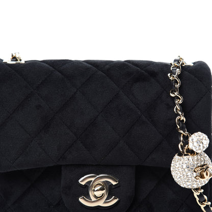Chanel Velvet Quilted Mini Pearl Crush Flap Black 10 of 10