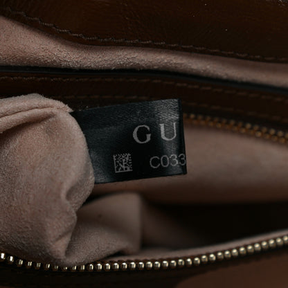 Gucci GG Supreme Monogram Azalea Calfskin Web Small Jackie 1961 Hobo Beige Ebony Brown Sugar 8 of 18
