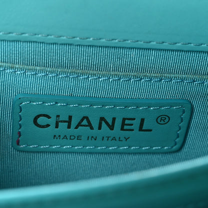 Chanel Calfskin Quilted Everyday Chic Single Flap Turquoise 8 of 14