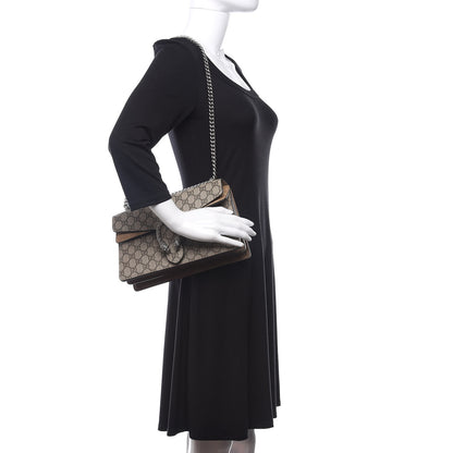 Gucci GG Supreme Monogram Small Dionysus Shoulder Bag Taupe 2 of 12