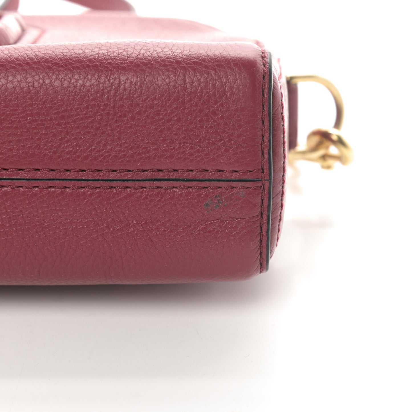 Calfskin Shutter Camera Crossbody Bag Deep Maroon