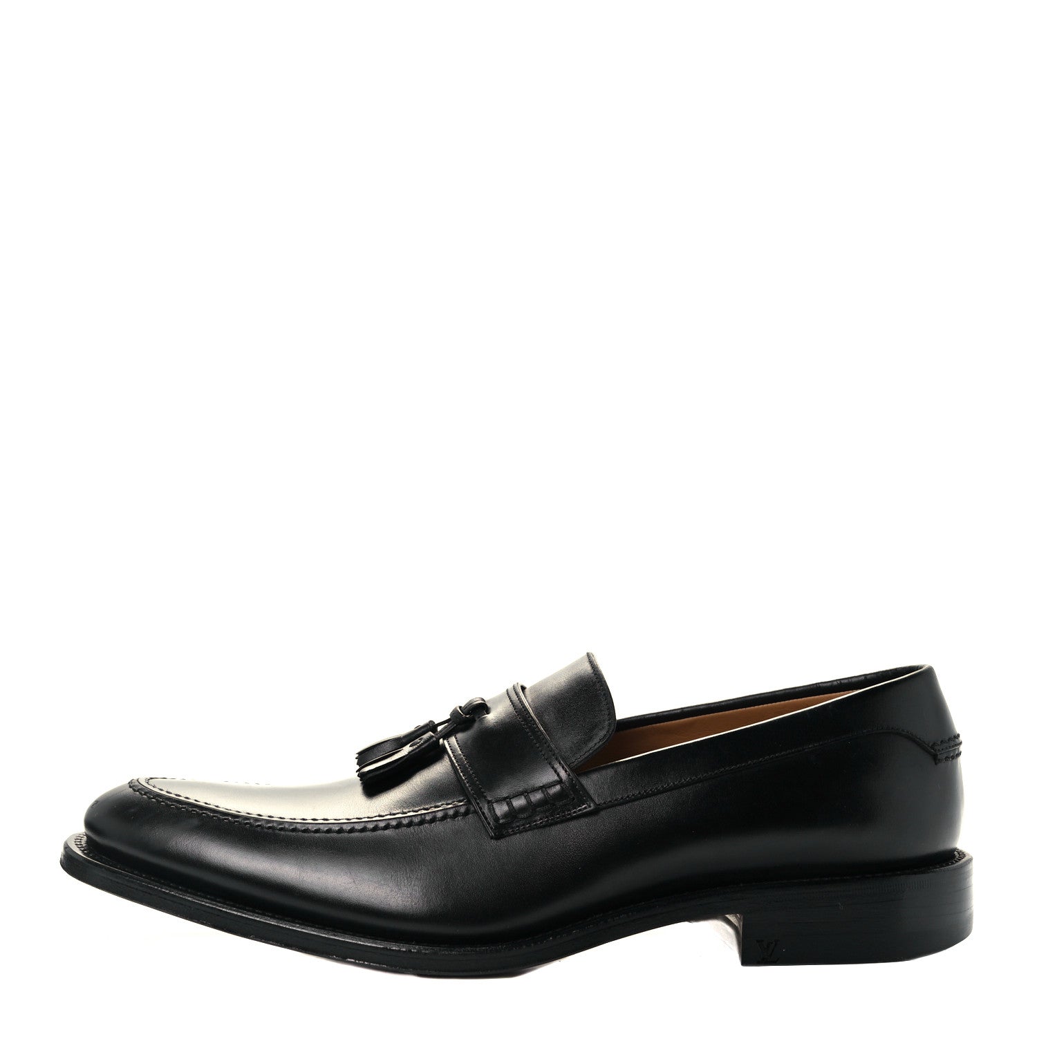 Louis Vuitton Calfskin Mens Tassle Loafers 8.5 Black 1 of 12