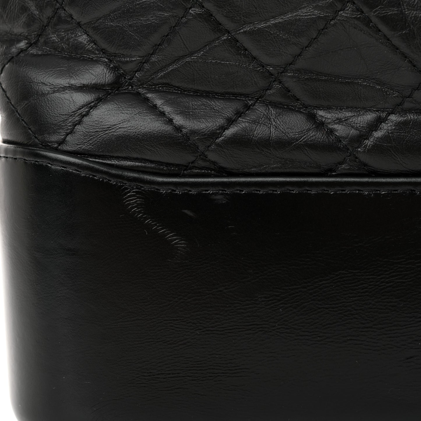 Aged Calfskin Quilted Medium Gabrielle Hobo Black