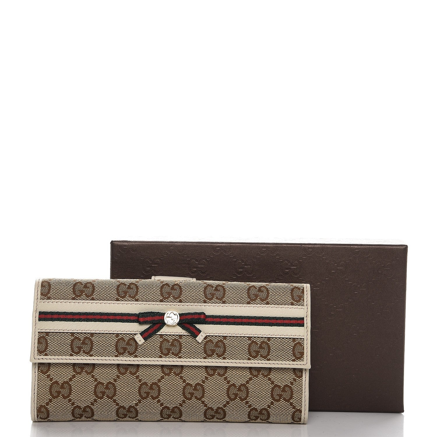 Gucci Monogram Mayfair Continental Wallet Off White 8 of 8