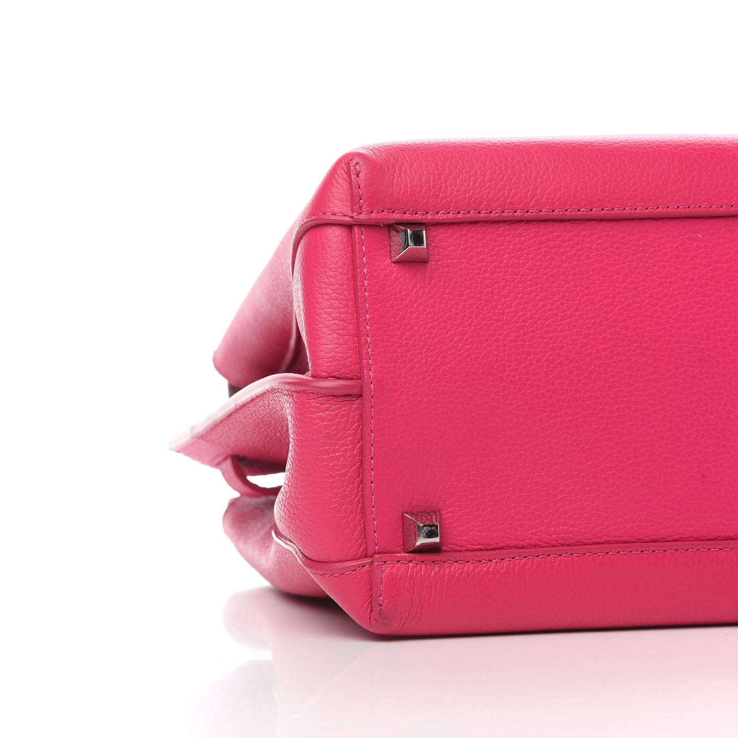 Grained Calfskin Medium Milla Tote Beetroot Pink