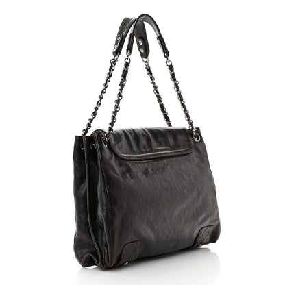 Chanel Glazed Caviar Pocket In The City Tote Dark Brown 3 of 12