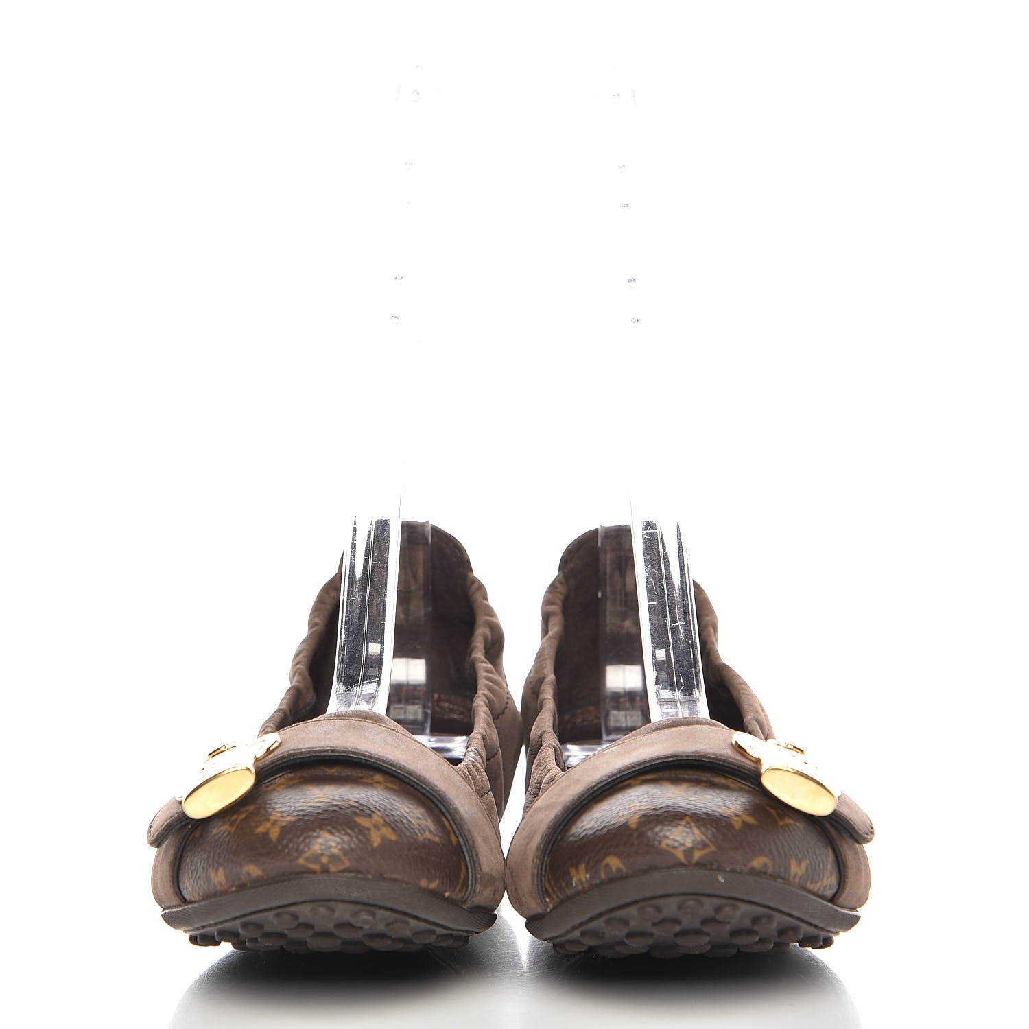 Louis Vuitton Monogram Suede Lucky Ballerina Flats 36.5 Brown 2 of 7