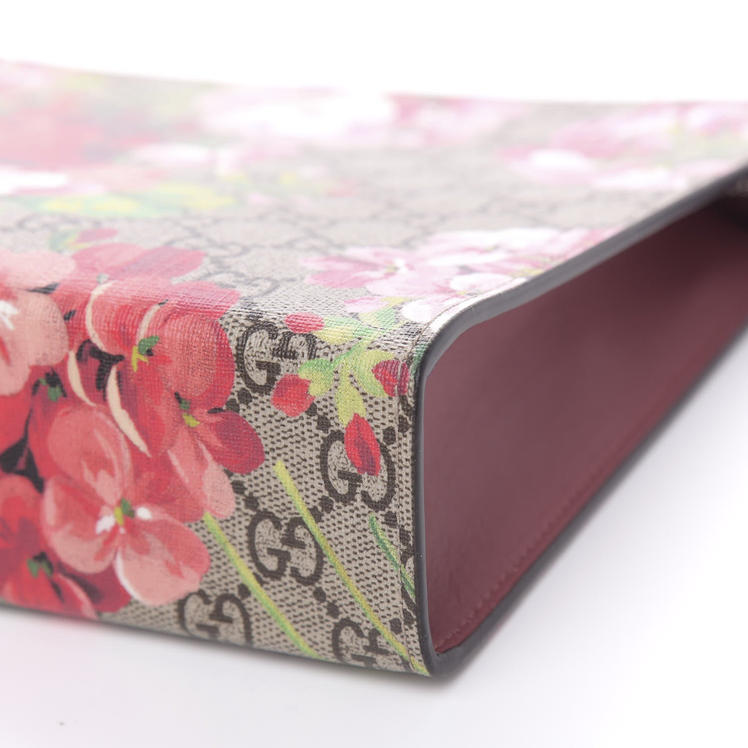 Gucci GG Supreme Monogram Blooms Large Cosmetic Case Beige Multicolor Dry Rose 9 of 10