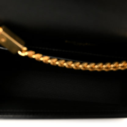 Saint Laurent Grain De Poudre Small Monogram Kate Satchel Black 5 of 12