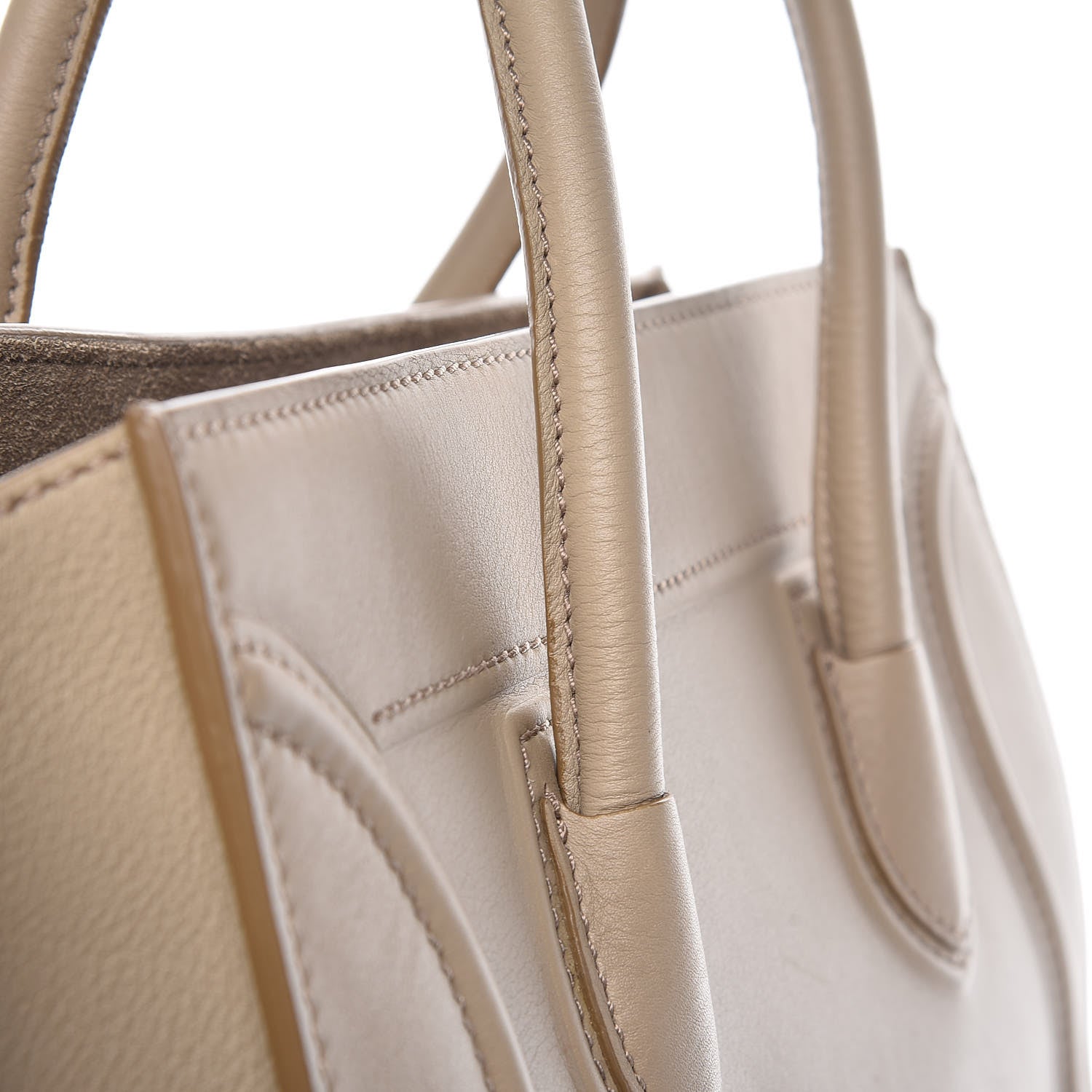 Celine Supple Calfskin Medium Phantom Luggage Beige 9 of 12