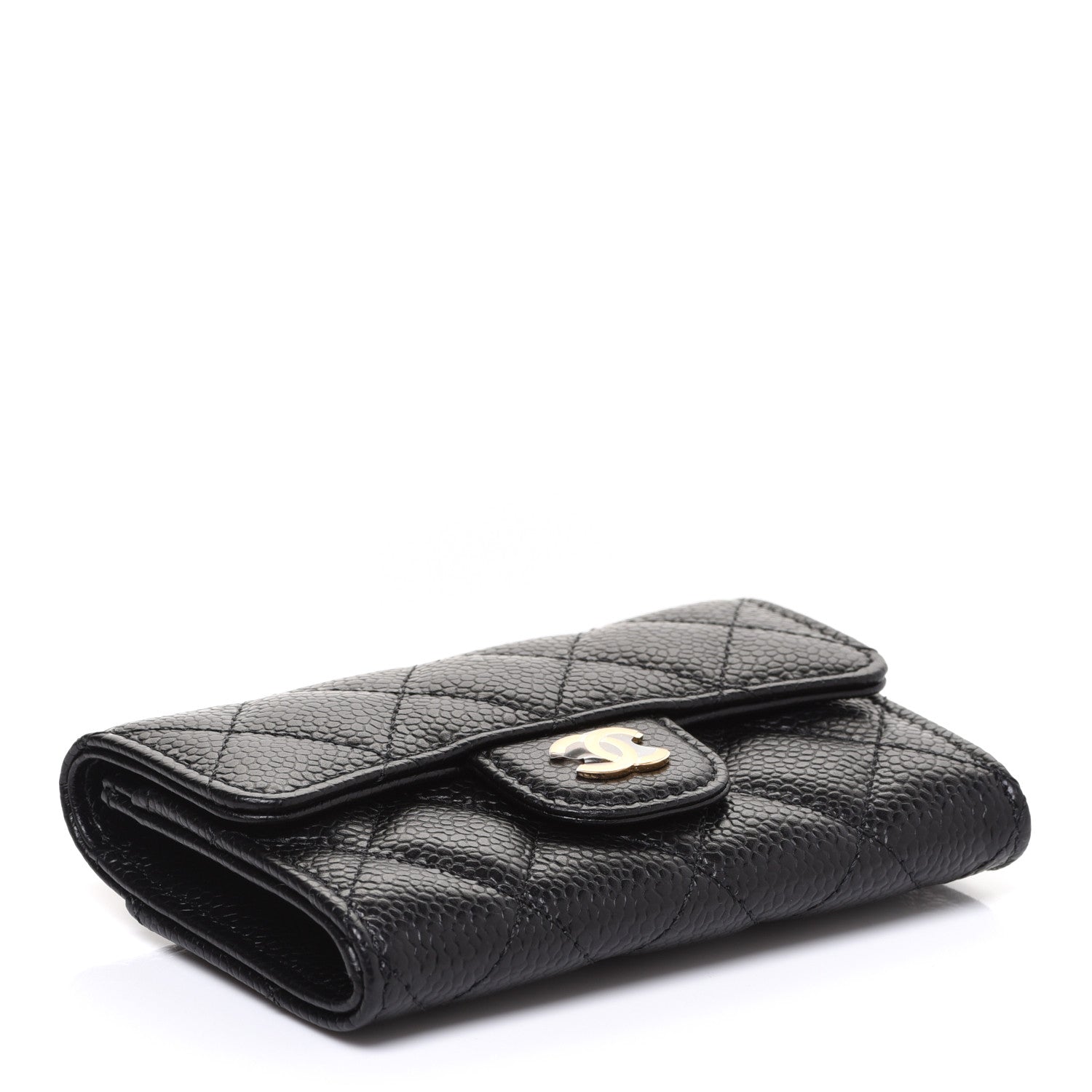 Chanel Caviar Quilted Flap Card Holder Wallet Black 4 of 9