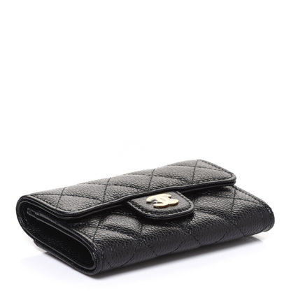 Chanel Caviar Quilted Flap Card Holder Wallet Black 4 of 9