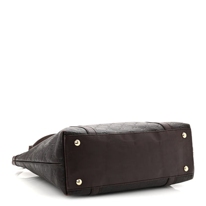 Gucci Guccissima Medium Abbey Tote Dark Brown 4 of 10