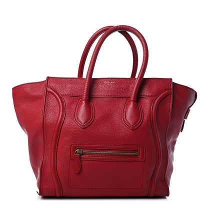 Celine Pebbled Calfskin Mini Luggage Red 1 of 4