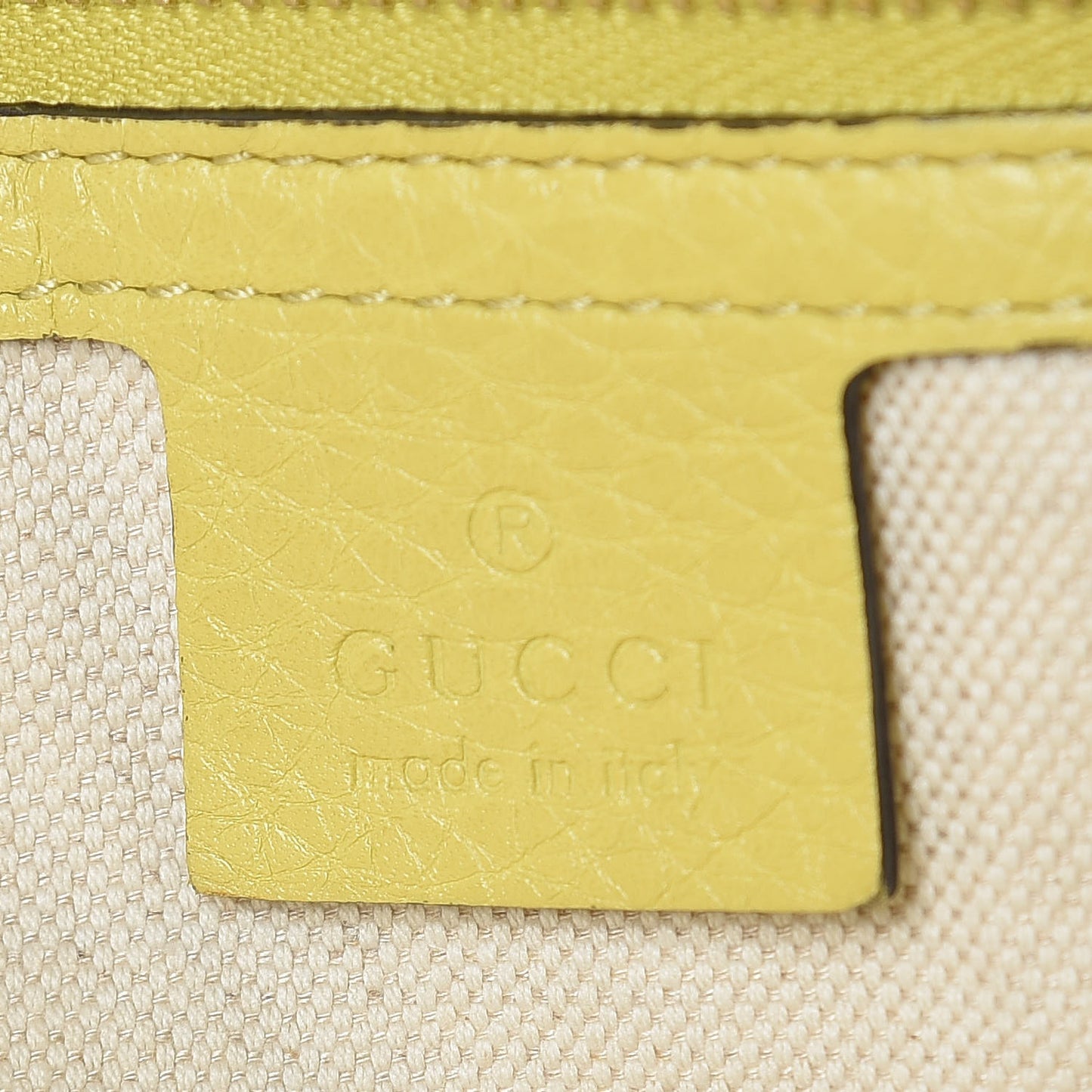 Pebbled Calfskin Large Bamboo Shopper Tote Citrus