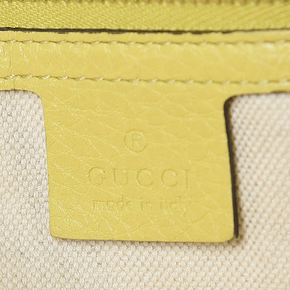 Gucci Pebbled Calfskin Large Bamboo Shopper Tote Citrus 15 of 19