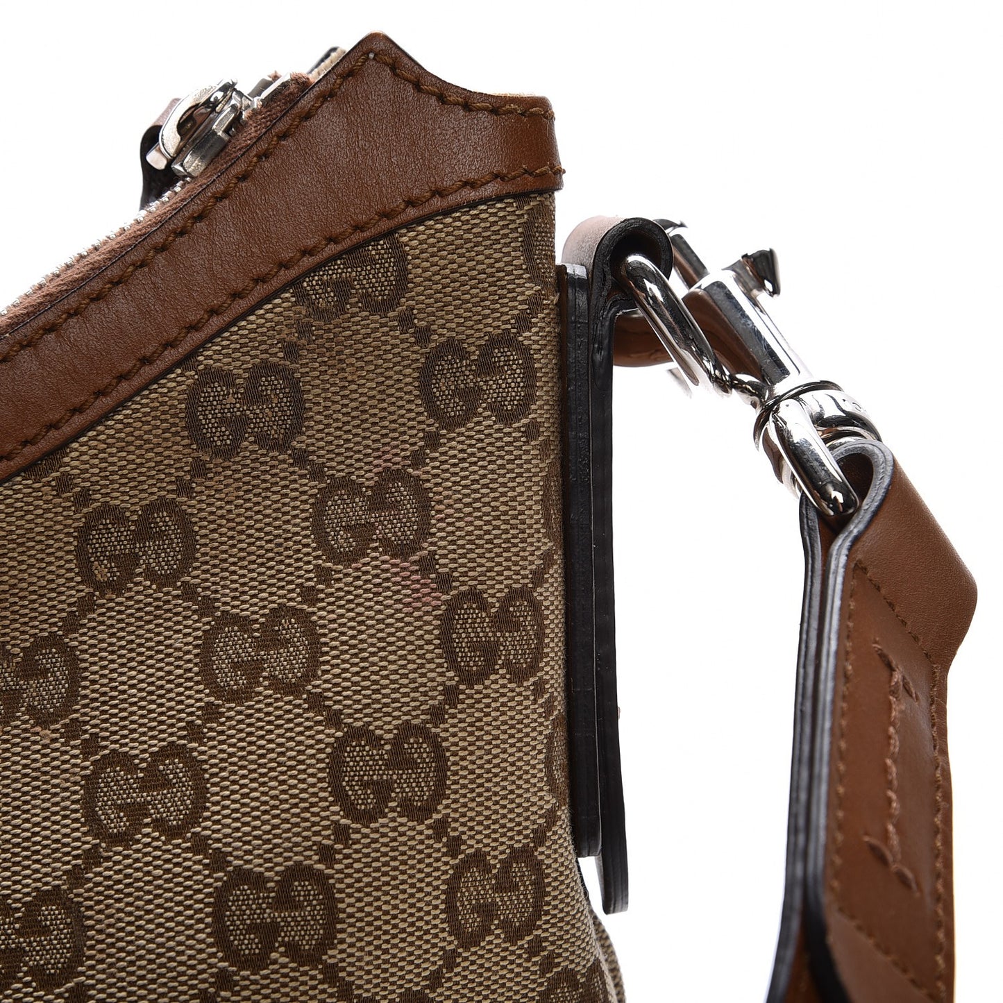 Monogram Medium Half Moon Hobo Brown