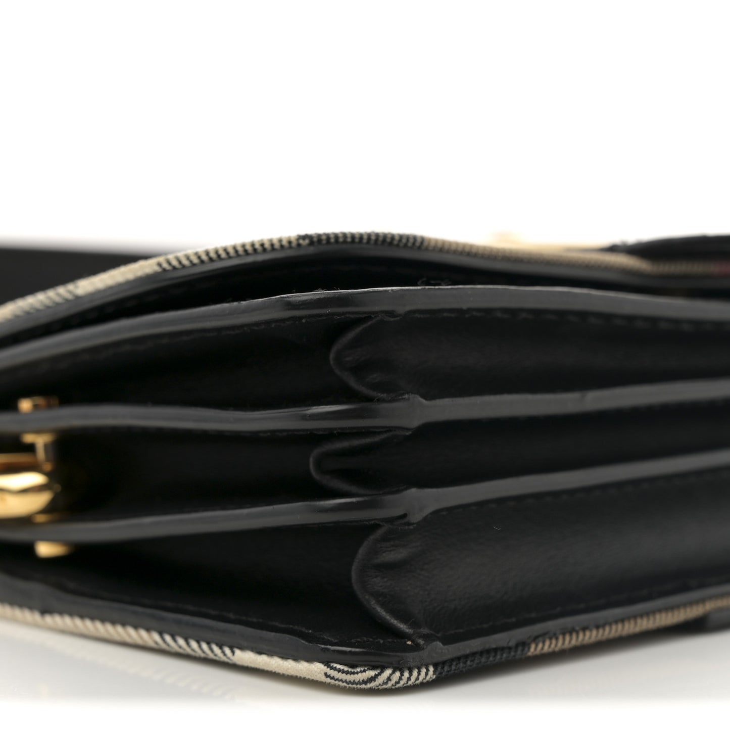 House Check Bridle Calfskin Small Madison Buckle Bag Black Black