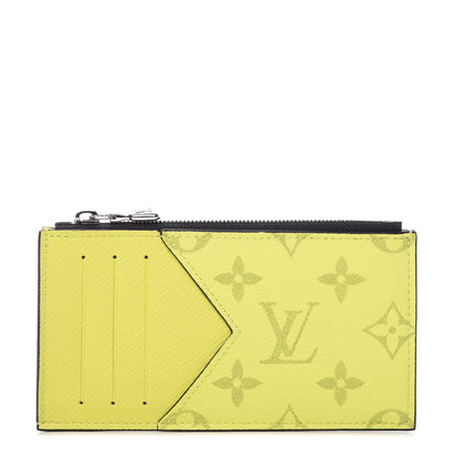 Louis Vuitton Monogram Taiga Coin Card Holder Yellow 1 of 8