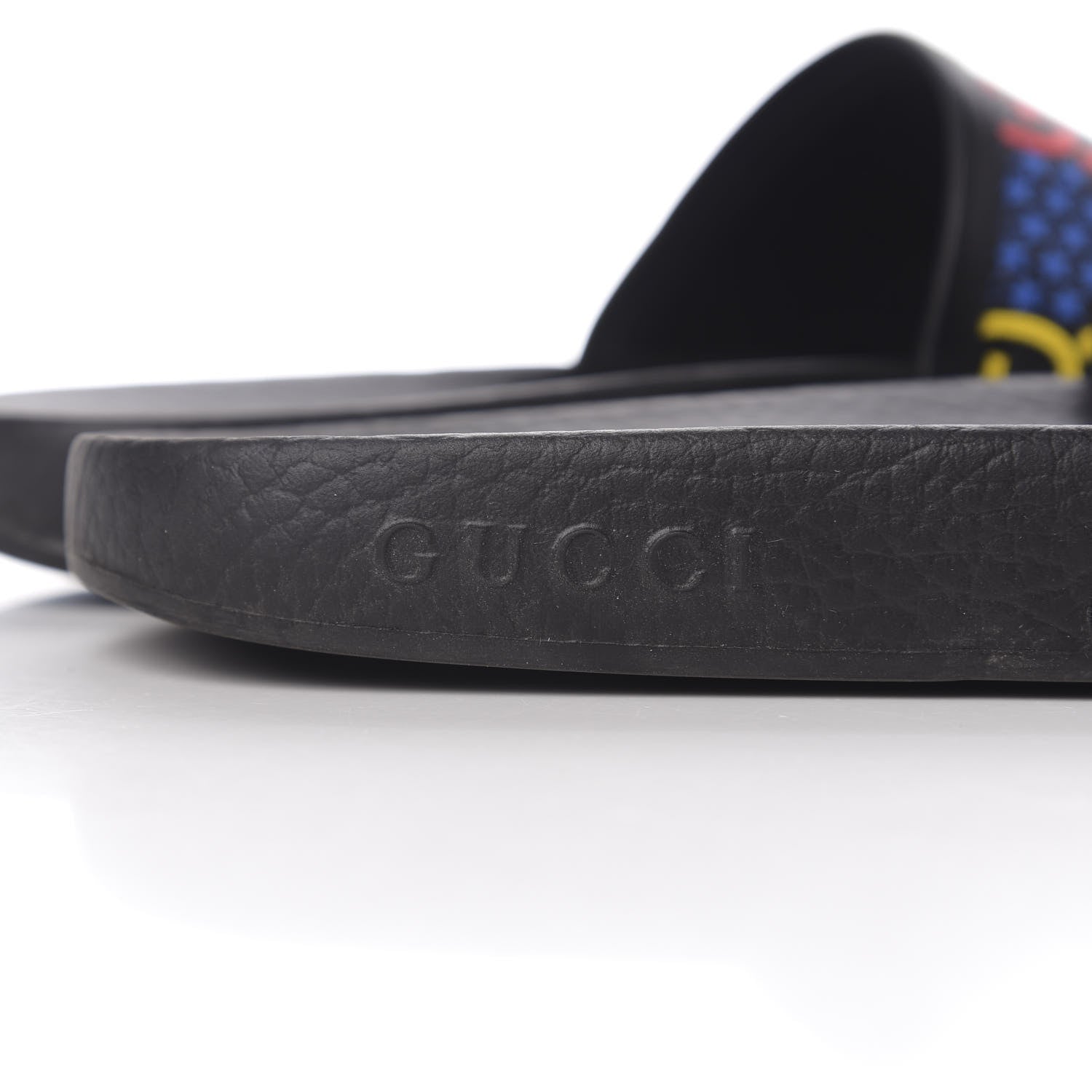 Gucci GG Supreme Monogram Psychedelic Slide Sandals 38 Black Multicolor 7 of 9
