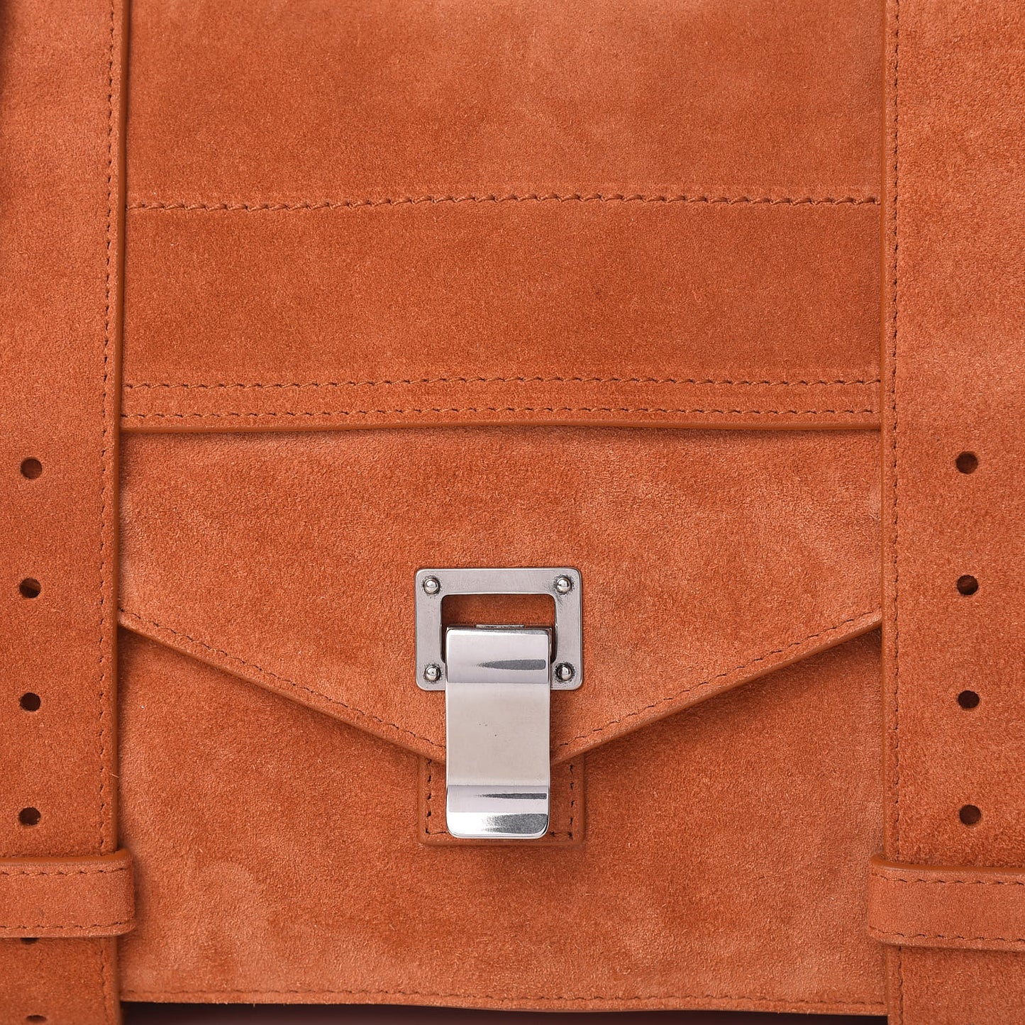 Suede PS1 Medium Satchel Red Clay