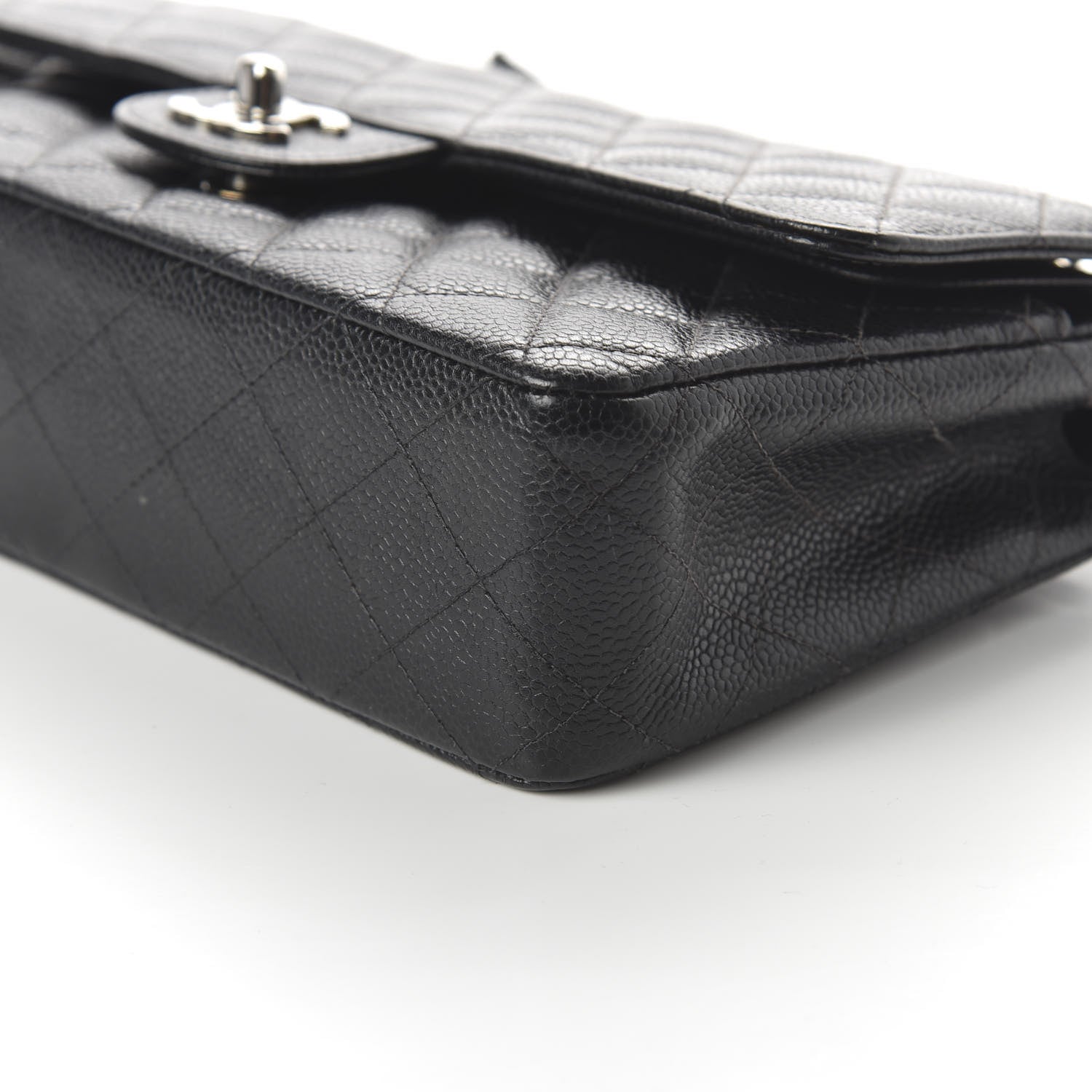 Chanel Caviar Quilted Medium Double Flap Black 8 of 12
