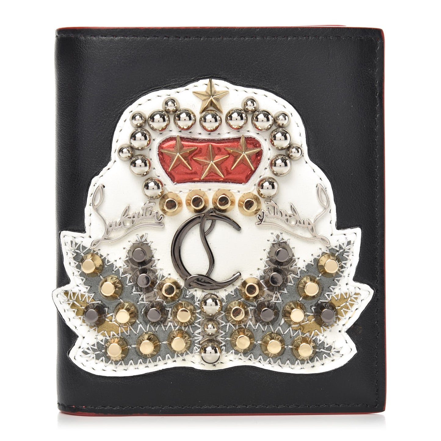 Calfskin Ecusson Panettone Bi-Fold Wallet Black