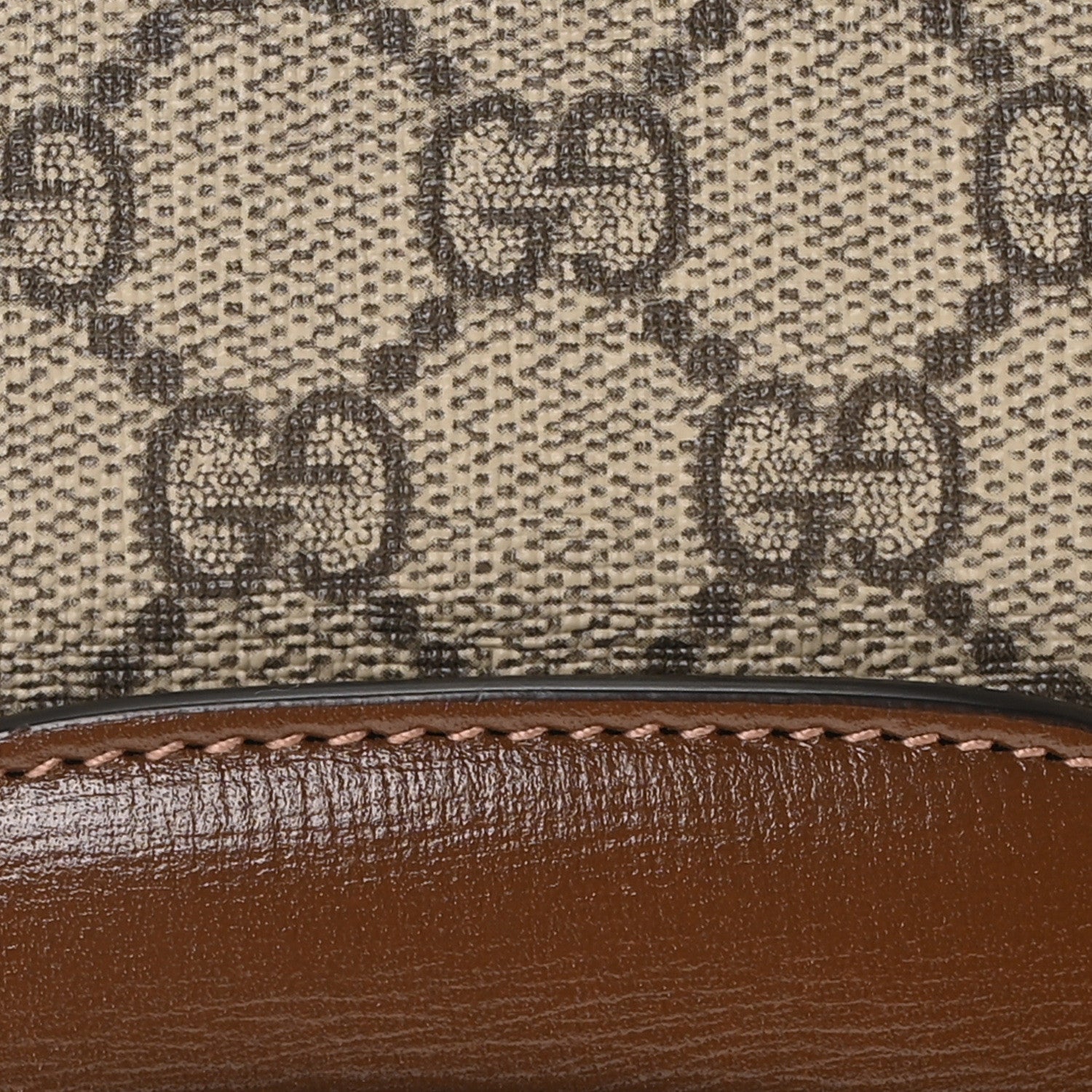 Gucci GG Supreme Monogram Horsebit 1955 Shoulder Bag Beige Brown Sugar 8 of 10