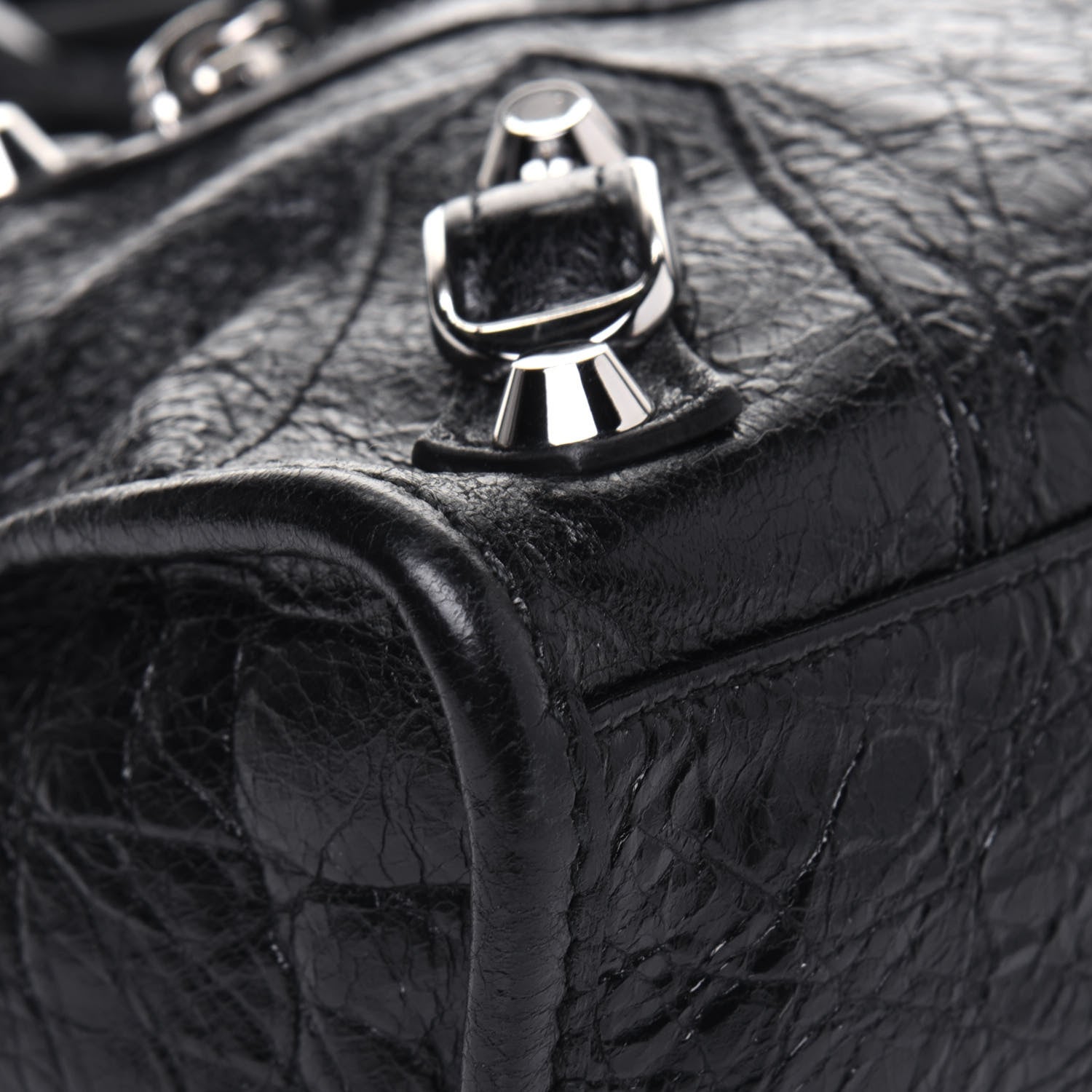 Balenciaga Agneau Classic Silver Hardware Mini City Black 12 of 21