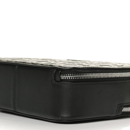 MCM Calfskin Logo Embossed Crossbody Black 8 of 11