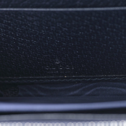 Gucci GG Supreme Monogram Textured Dollar Calfskin Ophidia Zip Around Wallet Blue Dark Blue 6 of 9