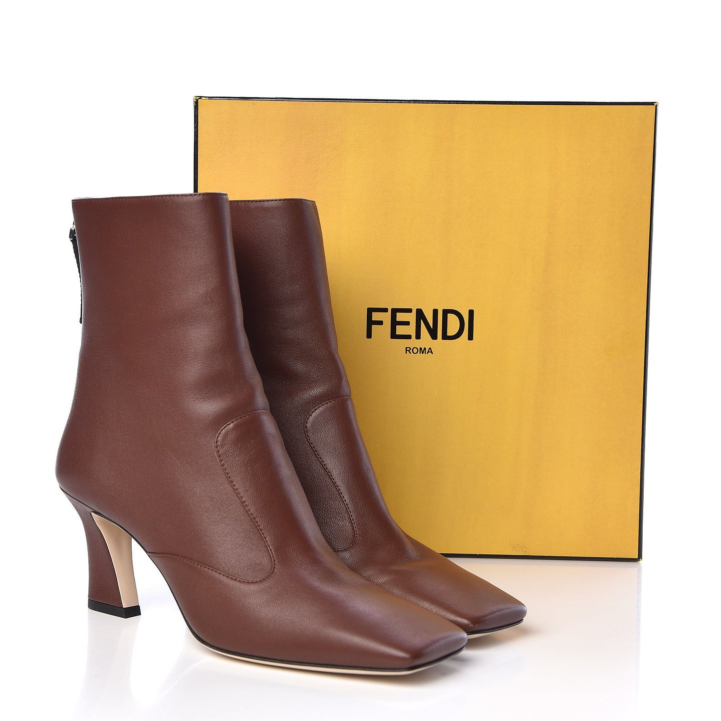 Lambskin FFreedom Ankle Boots 40 Brown