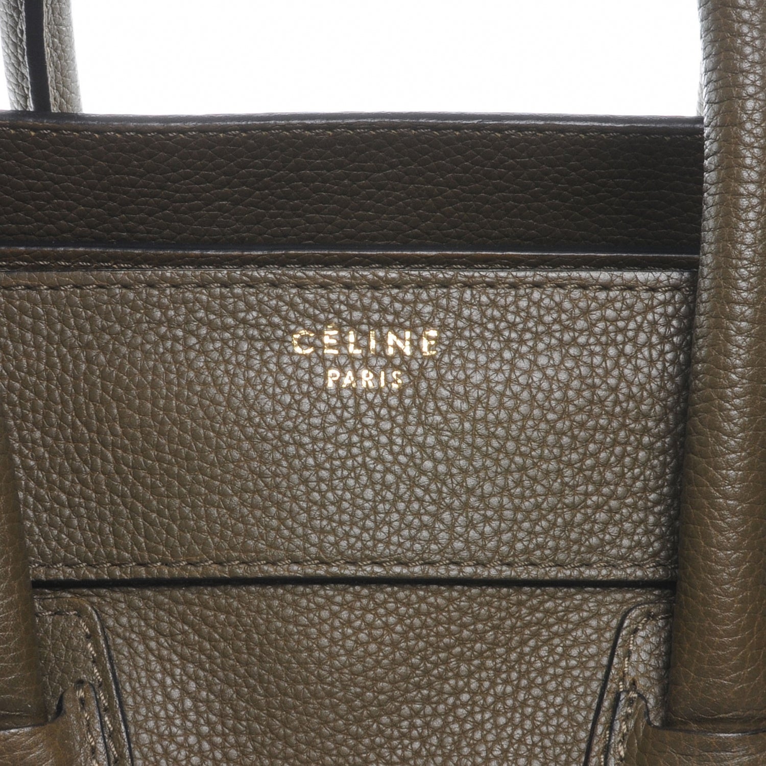 Celine Drummed Calfskin Mini Luggage Jungle 3 of 10