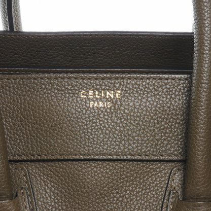 Celine Drummed Calfskin Mini Luggage Jungle 3 of 10