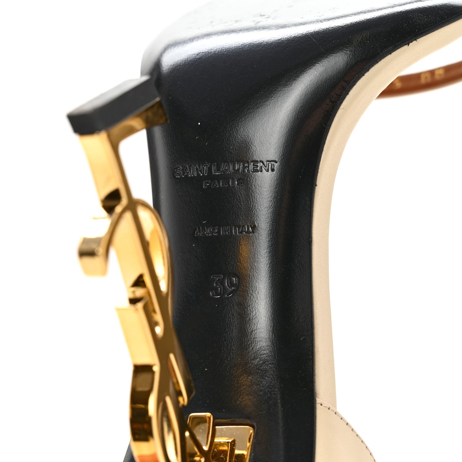 Saint Laurent Calfskin 110 Opyum Sandals 39 Real Beige 6 of 15