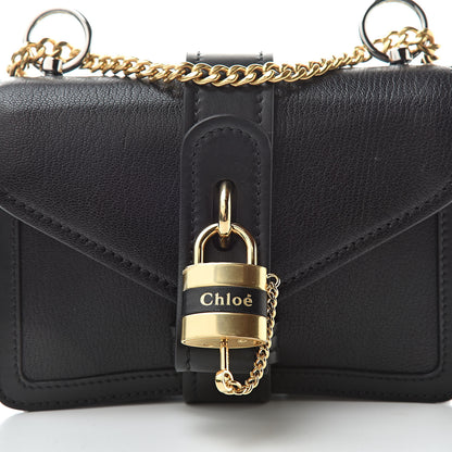 Chloe Shiny Goatskin Calfskin Aby Chain Shoulder Bag Black 8 of 12
