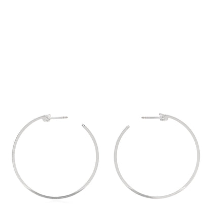 Cartier 18K White Gold Large LOVE Hoop Earrings 3 of 4