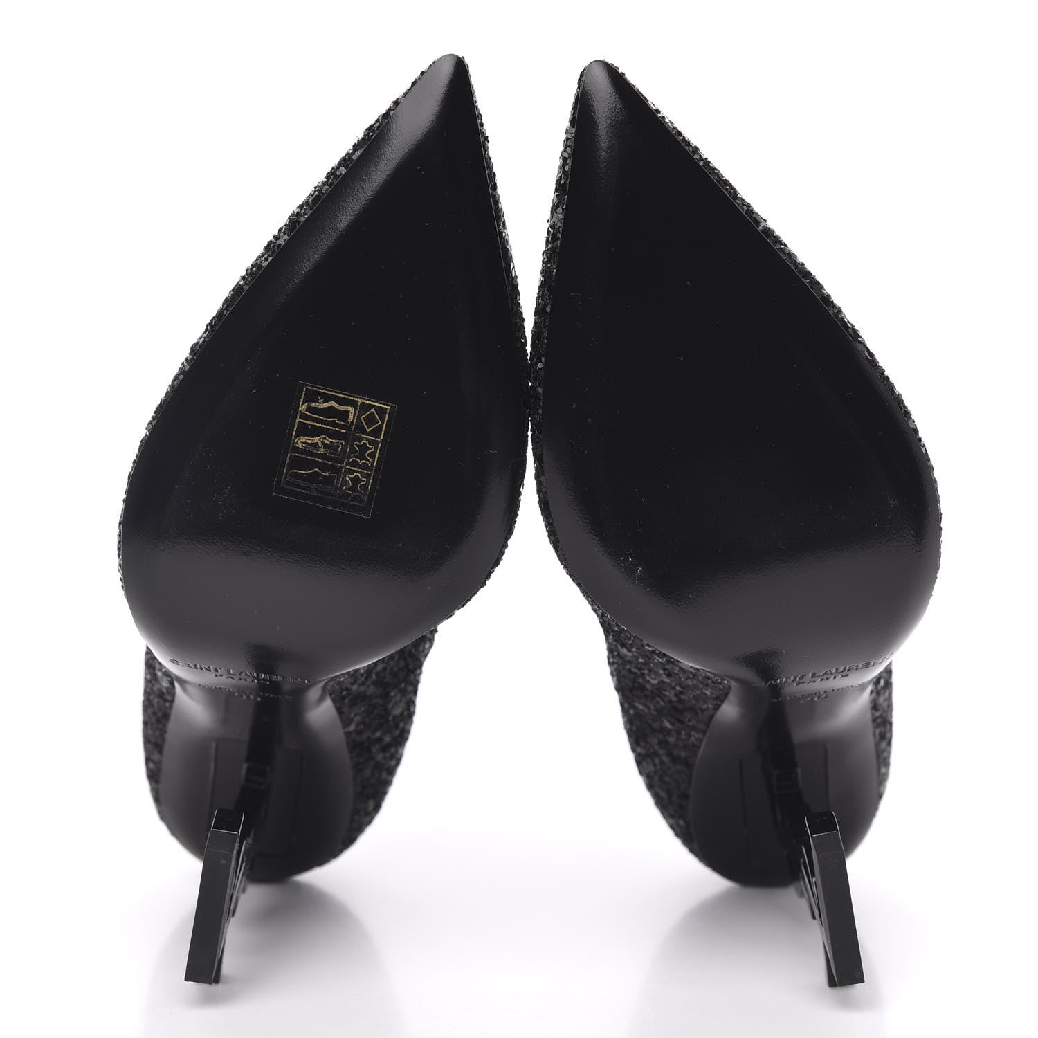 Saint Laurent Glitter Opyum 100 Pumps 36 Black 5 of 9
