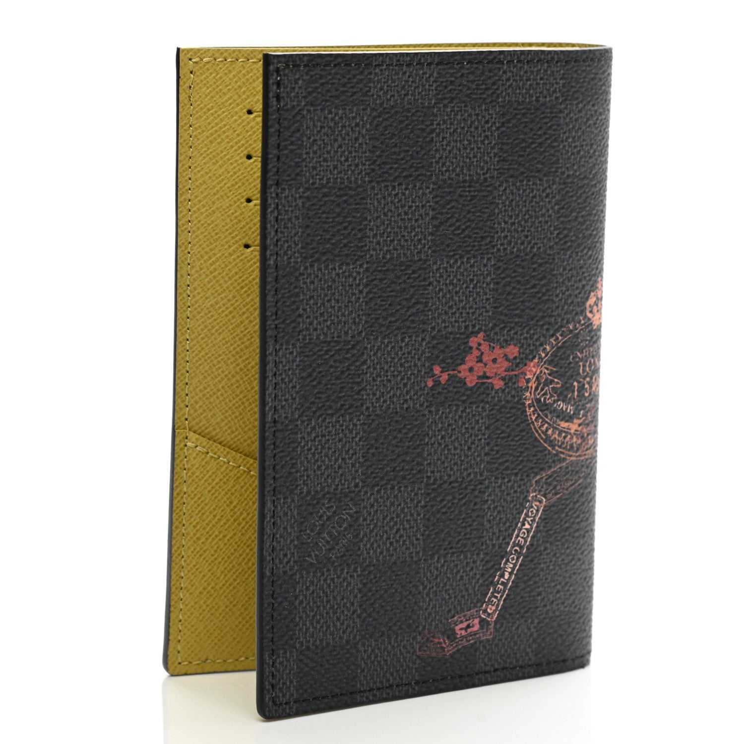 Louis Vuitton Damier Graphite Stamps Passport Cover Olive 3 of 7