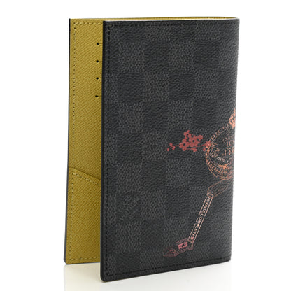 Louis Vuitton Damier Graphite Stamps Passport Cover Olive 3 of 7