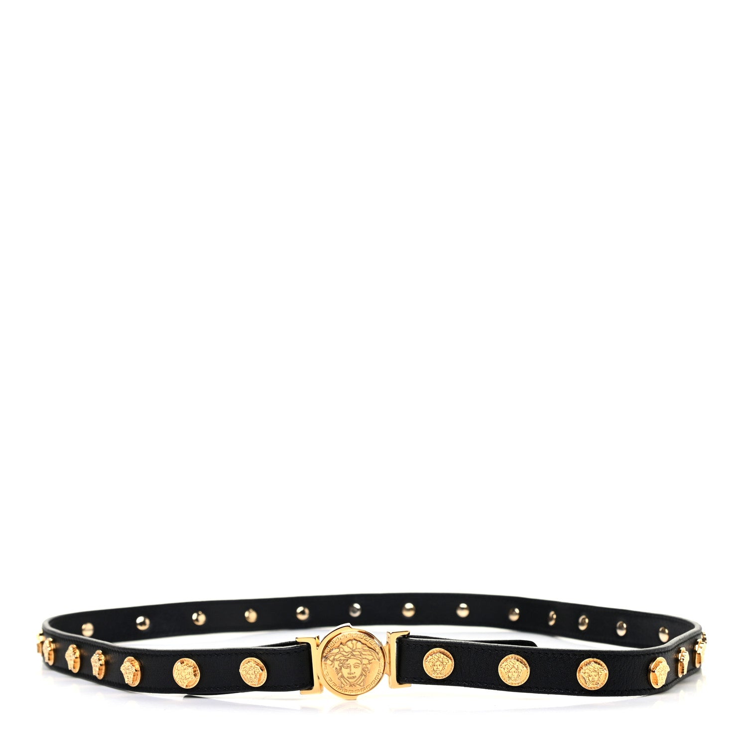 Versace Calfskin Tribute Belt 90 36 Black 1 of 3