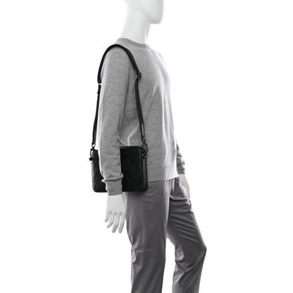 Louis Vuitton Calfskin Monogram Shadow Duo Messenger Black 2 of 9