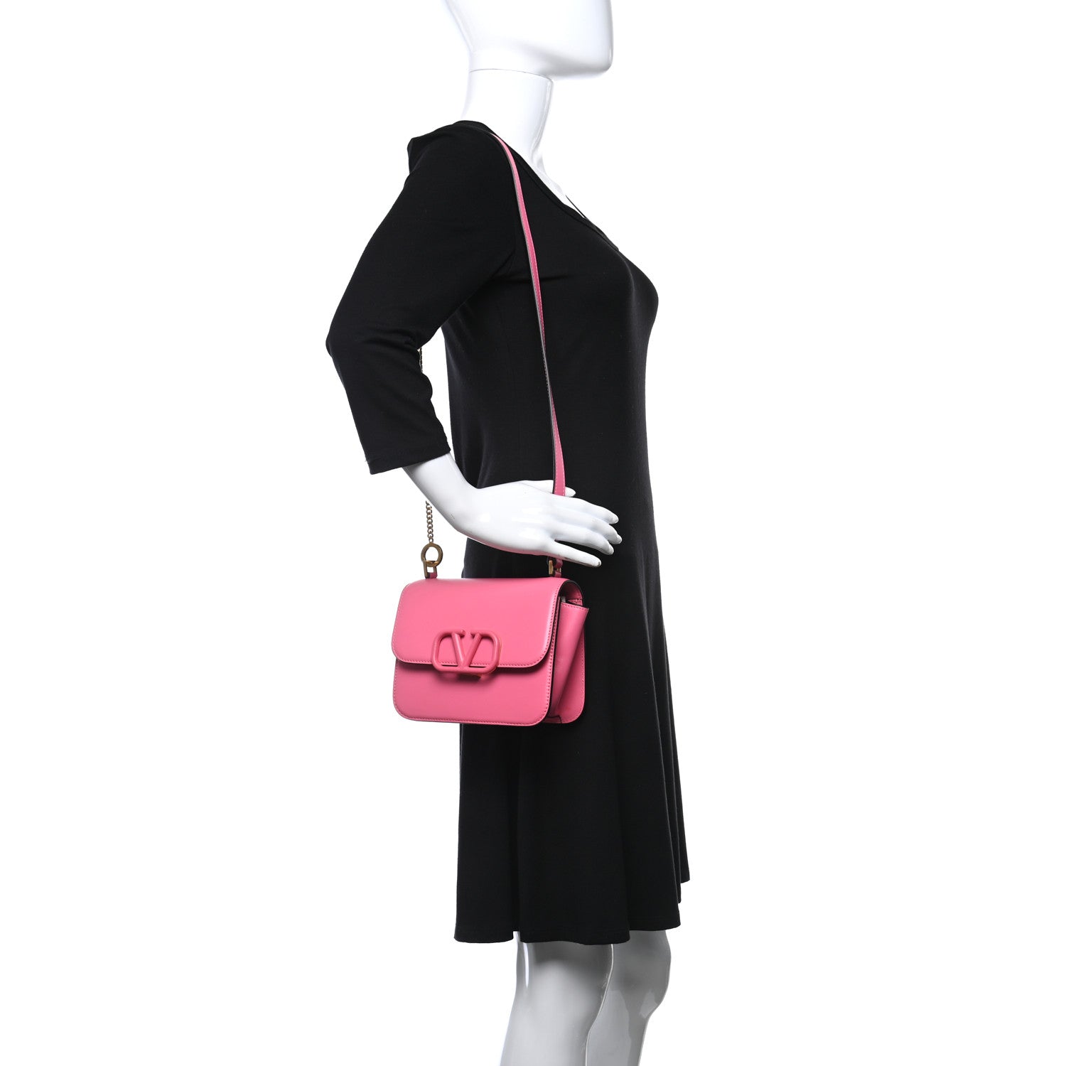 Valentino Garavani Smooth Calfskin Small VSling Shoulder Bag Pink 2 of 9