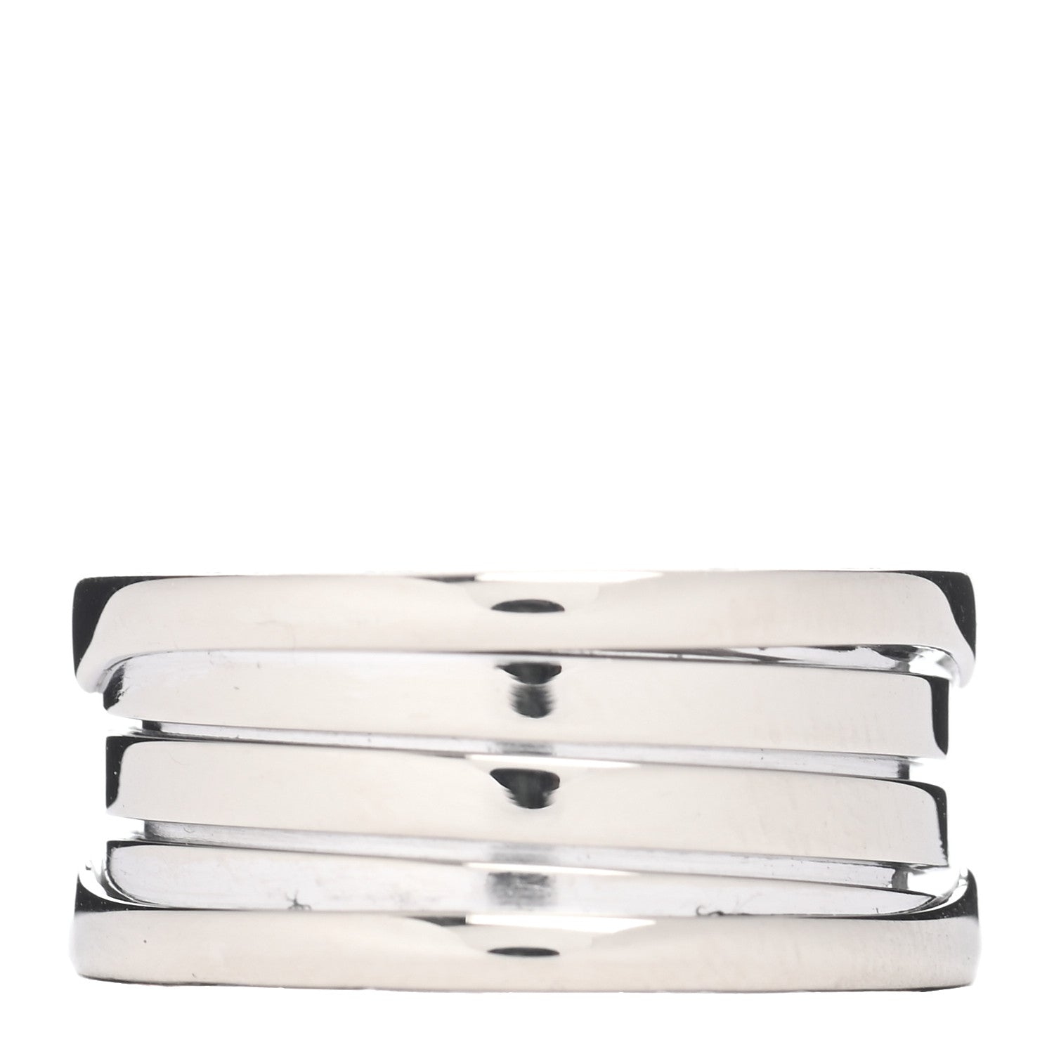 Bulgari 18K White Gold B.Zero1 Three-Band Ring 52 6 3 of 5
