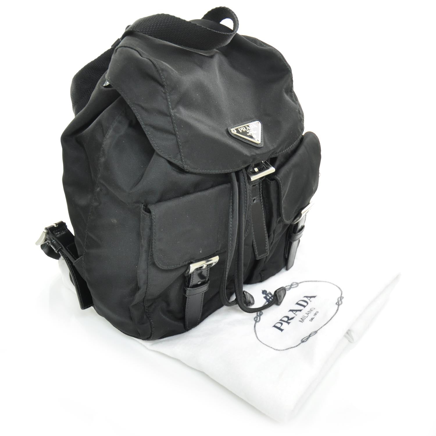 Prada Tessuto Nylon Small Backpack Black 3 of 9