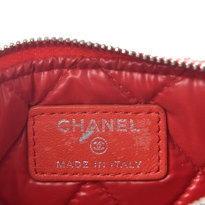 Chanel Patent Quilted Small Cosmetic Case Red 6 of 6