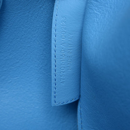 Balenciaga Veau Baltimore Double Sided Medium Everyday Tote Gris Fossile Bleu Turquoise 7 of 9