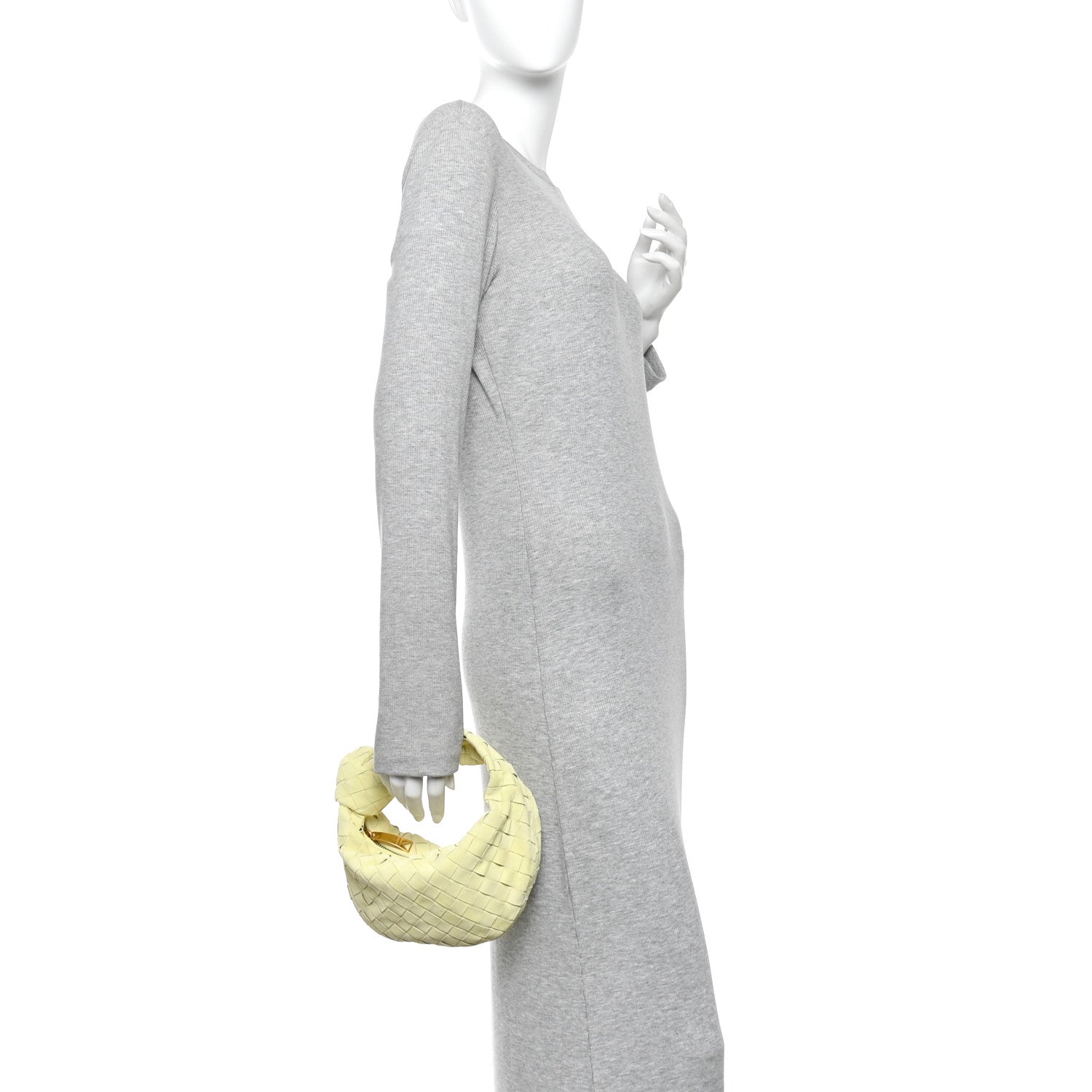 Bottega Veneta Suede Intrecciato Mini Jodie Lemon Wash 2 of 9