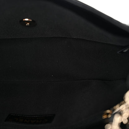 Chanel Lambskin Quilted Pearl Studded Flap Black 11 of 12